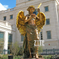 High Quality hand-painted cast life size bronze gold lady angel statue sculpture